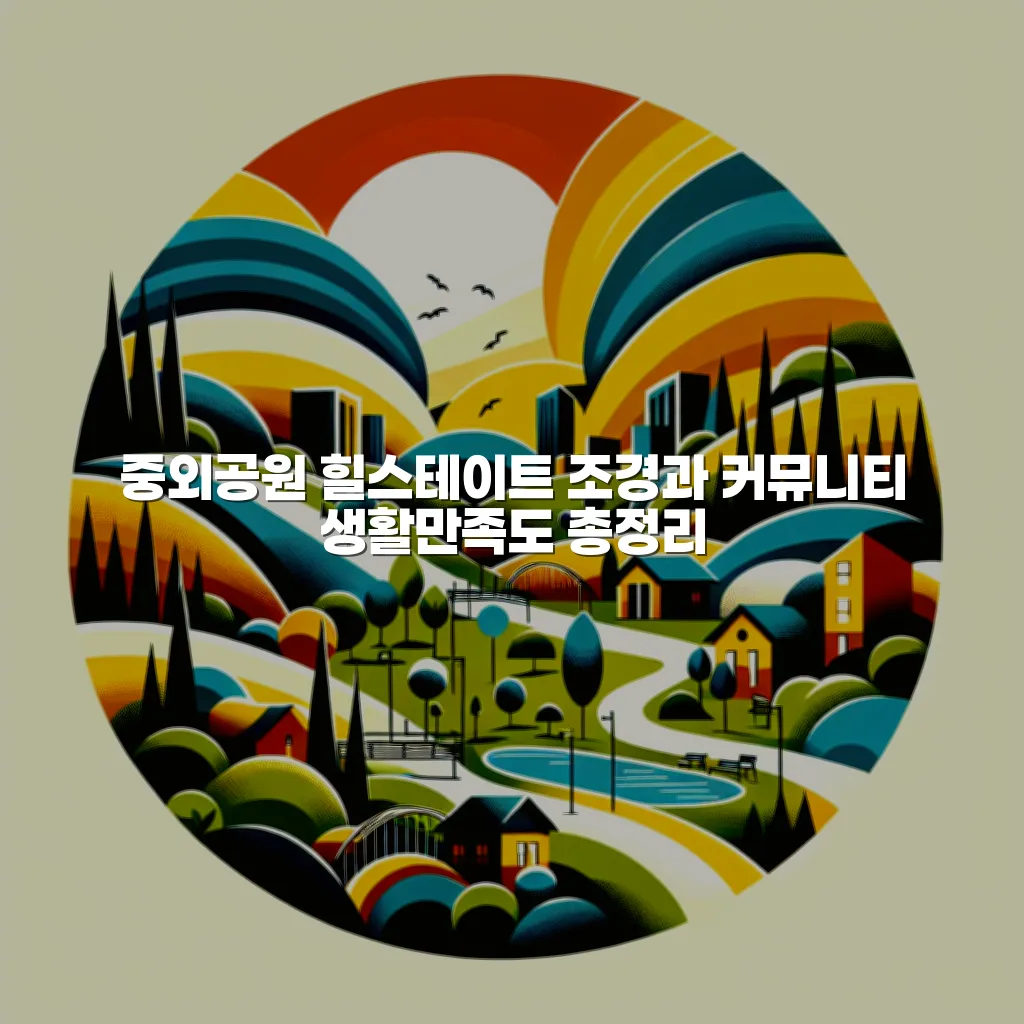 중외공원 힐스테이트 조경과 커뮤니티 생활만족도 총정리