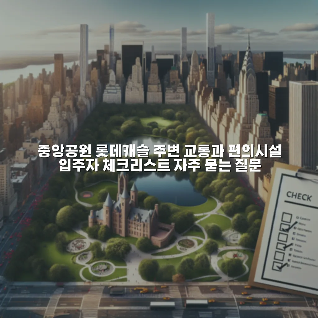 중앙공원 롯데캐슬 주변 교통과 편의시설 입주자 체크리스트