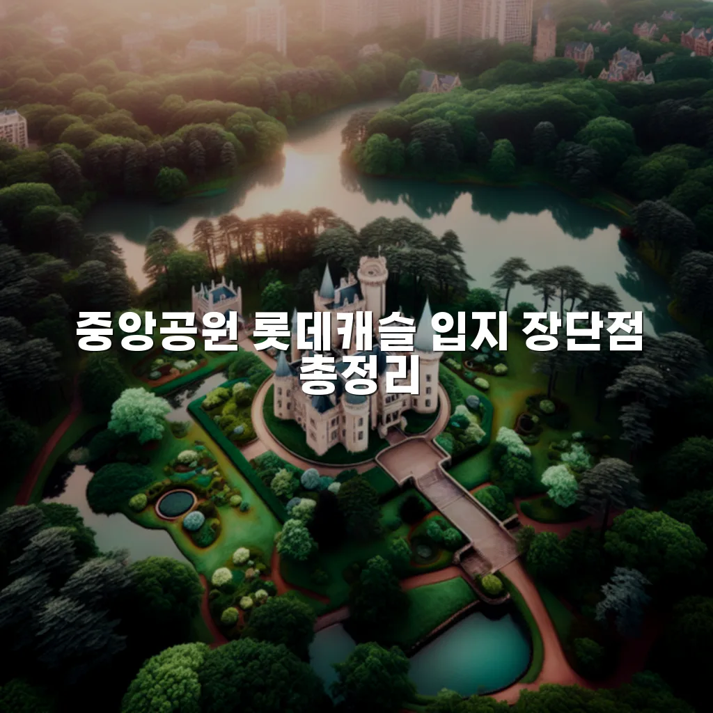 중앙공원 롯데캐슬 입지 장단점 총정리