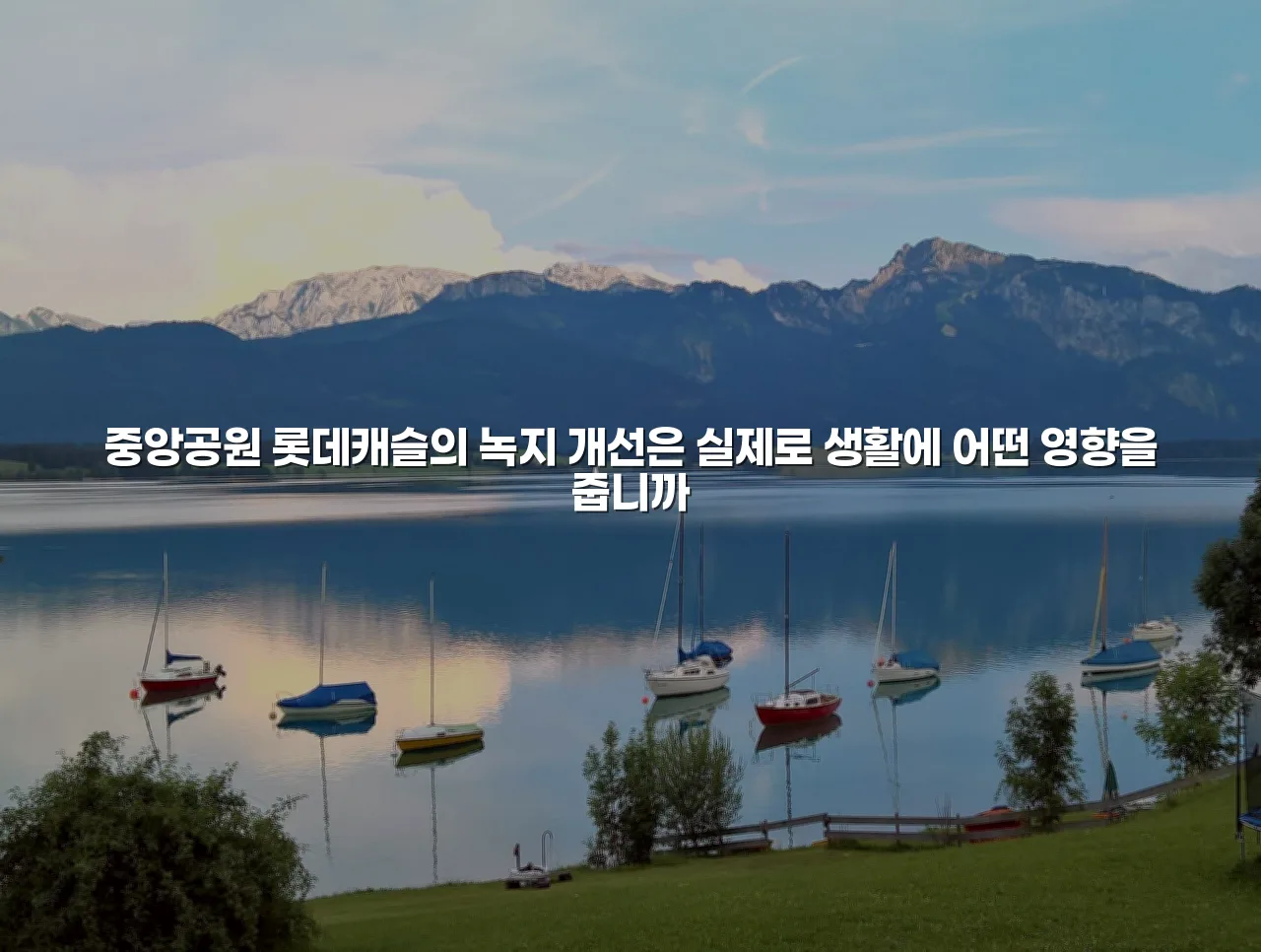 중앙공원 롯데캐슬 주거환경 변화 총정리 4 중앙공원 롯데캐슬 주거환경 변화 총정리