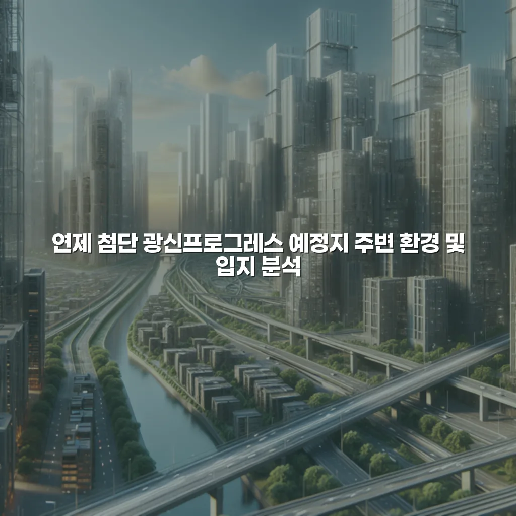연제 첨단 광신프로그레스 예정지 주변 환경 및 입지 분석 3 연제 첨단 광신프로그레스 예정지 주변 환경 및 입지 분석