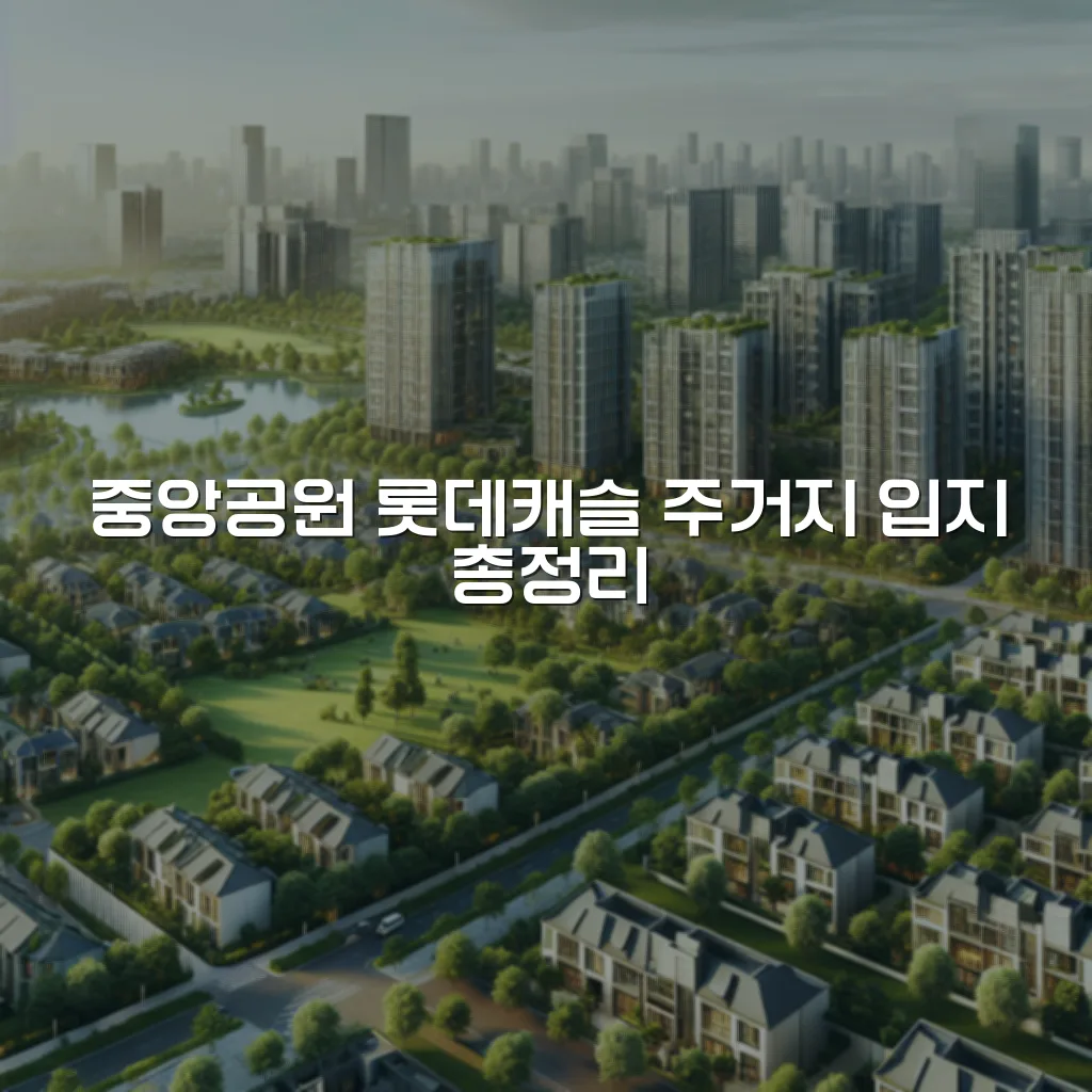 중앙공원 롯데캐슬 주거지 입지 총정리 3 중앙공원 롯데캐슬 주거지 입지 총정리